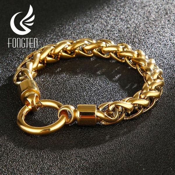 link, chain fongten braided wheat rope link bracelet for men punk stainless steel male fashion wholesale jewelry, Black
link, chain fongten braided wheat rope link bracelet for men punk stainless steel male fashion wholesale jewelry, Black