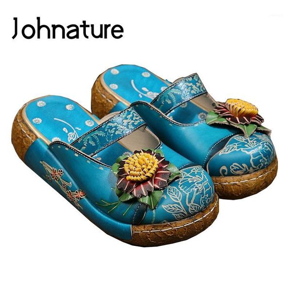 johnature summer platform slippers genuine leather hand-painted outside national style sandals flower wedges slides women shoes1, Black
johnature summer platform slippers genuine leather hand-painted outside national style sandals flower wedges slides women shoes1, Black