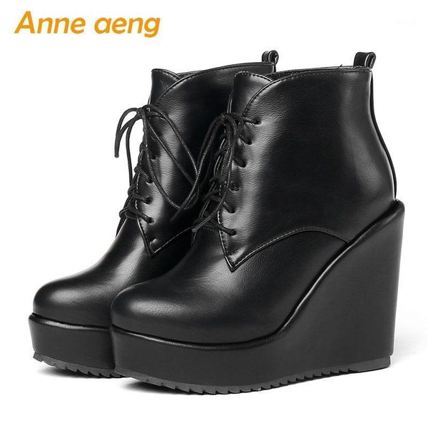 new winter ankle boots platform shoes high wedge heels square toe lace-up ladies women shoes black boots big size1
new winter ankle boots platform shoes high wedge heels square toe lace-up ladies women shoes black boots big size1
