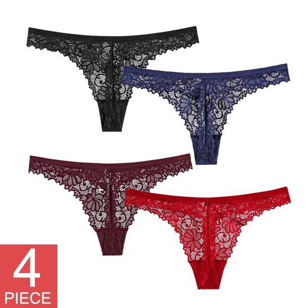 women's panties 4pcs lace women thong breathable low waist cotton fashion hollow out underwear underpants lingerie, Black;pink
women's panties 4pcs lace women thong breathable low waist cotton fashion hollow out underwear underpants lingerie, Black;pink