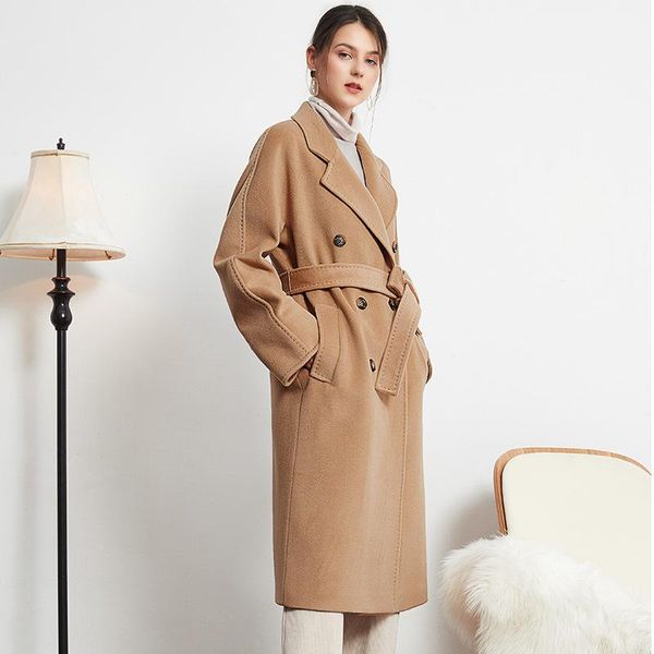 bottle winter 2020 m's classic camel wool cashmere coat women's belt 101801 small sub woolen coat, Black
bottle winter 2020 m's classic camel wool cashmere coat women's belt 101801 small sub woolen coat, Black