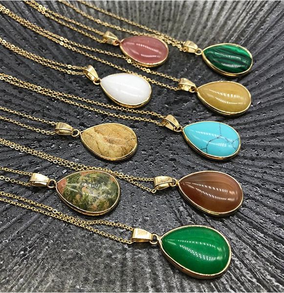 pendant necklaces birthstone jewelry water drop dangle real natural amethysts agates turquoises opal quartz stone, Silver
pendant necklaces birthstone jewelry water drop dangle real natural amethysts agates turquoises opal quartz stone, Silver