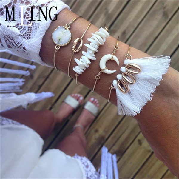mling 5 шт / комплект vintage многослойный браслет сплава bohemian кисточкой moon природный камень браслет для женщин, Golden;silver
mling 5 шт / комплект vintage многослойный браслет сплава bohemian кисточкой moon природный камень браслет для женщин, Golden;silver
