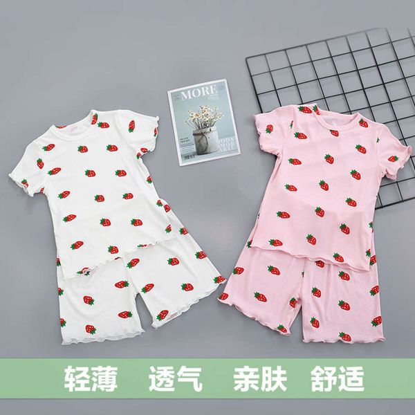 children's summer korean short sve pajamas at home 3 girls' air-conditioned cloth 2-piece set for 4-year-old children, Blue;red
children's summer korean short sve pajamas at home 3 girls' air-conditioned cloth 2-piece set for 4-year-old children, Blue;red