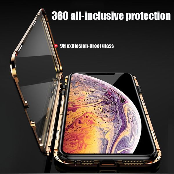 360 metal magnetic designer phone case foriphone 11 pro max case for iphone 11 case xr xs max 6 6s 7 8 plus double side tempered glass cover 
360 metal magnetic designer phone case foriphone 11 pro max case for iphone 11 case xr xs max 6 6s 7 8 plus double side tempered glass cover