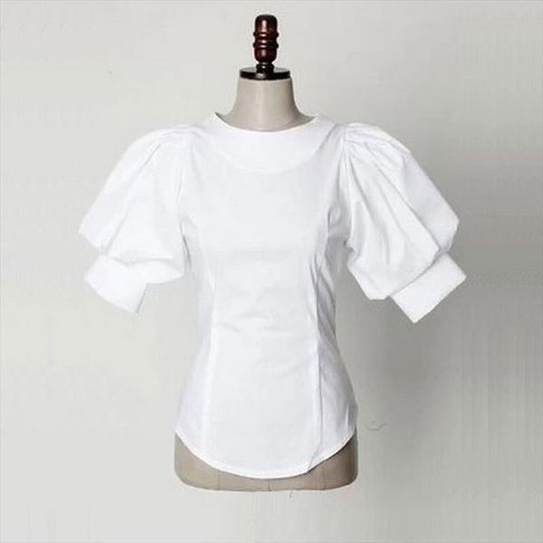 vintage puff lantern sleeve shirt womens casual back buttons o neck loose short sleeve ladies cotton white blouse
vintage puff lantern sleeve shirt womens casual back buttons o neck loose short sleeve ladies cotton white blouse