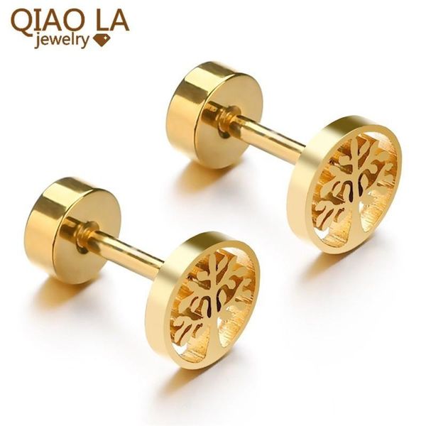 stud vintage crystal life three flower stainless steel earrings for women men cool hollow geometric piercing ear jewelry, Golden;silver
stud vintage crystal life three flower stainless steel earrings for women men cool hollow geometric piercing ear jewelry, Golden;silver