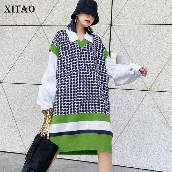 xitao patchwork plaid hit color dress women 2020 winter casual fashion new temperament all match turn down collar dress zy1828, Black;gray
xitao patchwork plaid hit color dress women 2020 winter casual fashion new temperament all match turn down collar dress zy1828, Black;gray