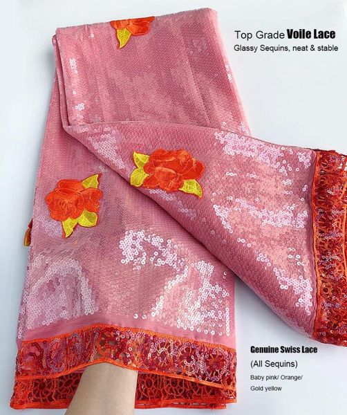 5 yards rich genuine swiss lace with guipure edge african voile lace fabric with full of glassy sequins nigerian wedding clothes, Pink;blue
5 yards rich genuine swiss lace with guipure edge african voile lace fabric with full of glassy sequins nigerian wedding clothes, Pink;blue