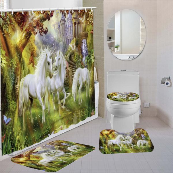 3d printing unicorn shower curtain set microfiber waterproof fabric shower curtain cover kid gift bathroom home decoration
3d printing unicorn shower curtain set microfiber waterproof fabric shower curtain cover kid gift bathroom home decoration