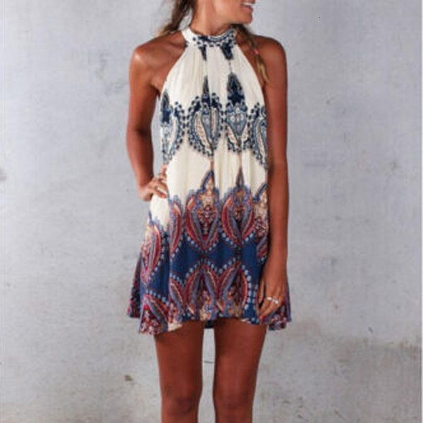 women dresses summer ladies bohemian loose print casual party beach mini halter dress sundress size has been corrected, Black;gray
women dresses summer ladies bohemian loose print casual party beach mini halter dress sundress size has been corrected, Black;gray