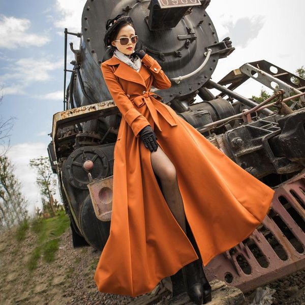 fall 2021 luxury trench coat dress for women clothes spring/autumn vintage double breasted long windbreaker womans fashion p109, Tan;black
fall 2021 luxury trench coat dress for women clothes spring/autumn vintage double breasted long windbreaker womans fashion p109, Tan;black