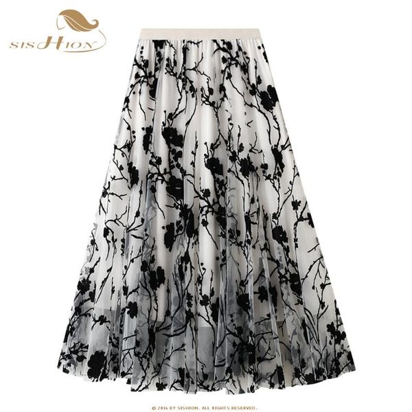 sishion 2021 spring korean floral skirt qz0245 women black blue apricot high waist tulle long skirt
sishion 2021 spring korean floral skirt qz0245 women black blue apricot high waist tulle long skirt