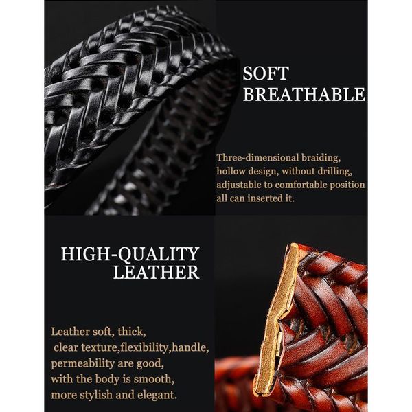 dinisiton woven belt genuine leather women's straps man belts wide girdle male cow skin vintage fashion brand ceintu jllxrh, Black;brown
dinisiton woven belt genuine leather women's straps man belts wide girdle male cow skin vintage fashion brand ceintu jllxrh, Black;brown