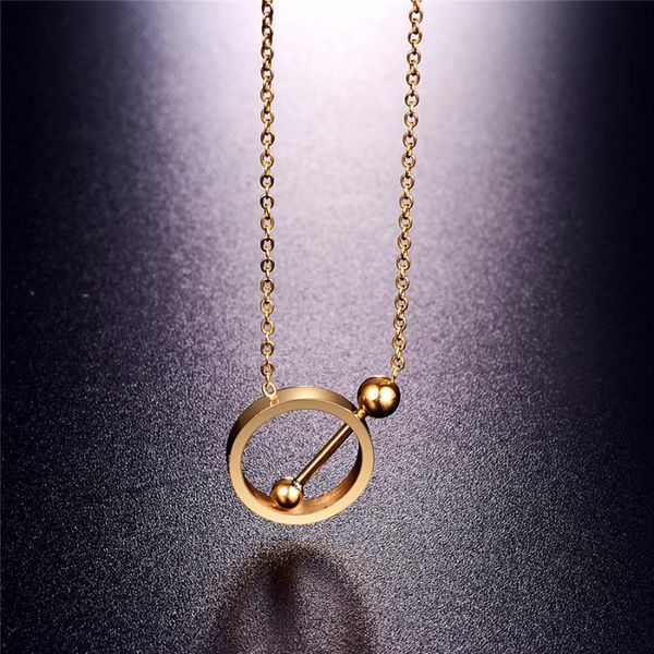 pendant necklaces martick sport style necklace double steel boll round barbell shape link chain for woman p147, Silver
pendant necklaces martick sport style necklace double steel boll round barbell shape link chain for woman p147, Silver