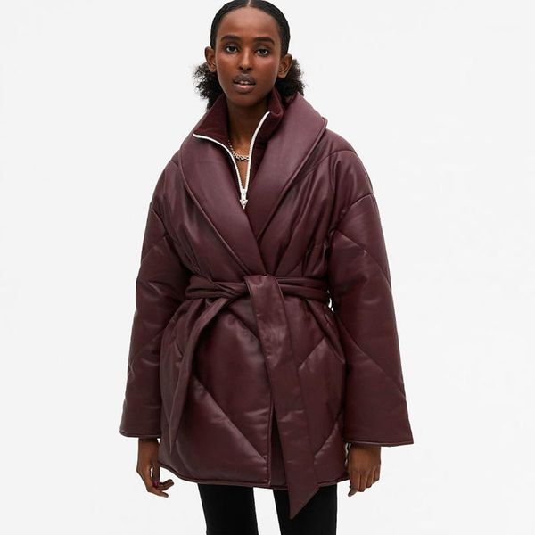 malina autumn winter parkas women fashion loose solid pu leather coats women elegant tie belt cotton jackets female ladies1, Black
malina autumn winter parkas women fashion loose solid pu leather coats women elegant tie belt cotton jackets female ladies1, Black