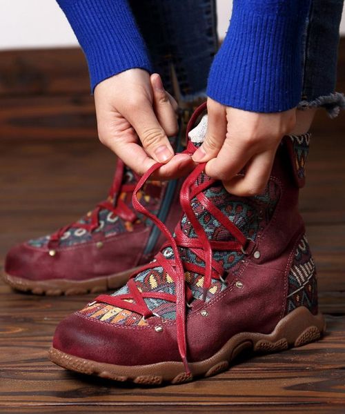 new winter women boots bohemian retro leisure embroidery stitching lace up ankle boots comfortable women flat shoes, Black
new winter women boots bohemian retro leisure embroidery stitching lace up ankle boots comfortable women flat shoes, Black