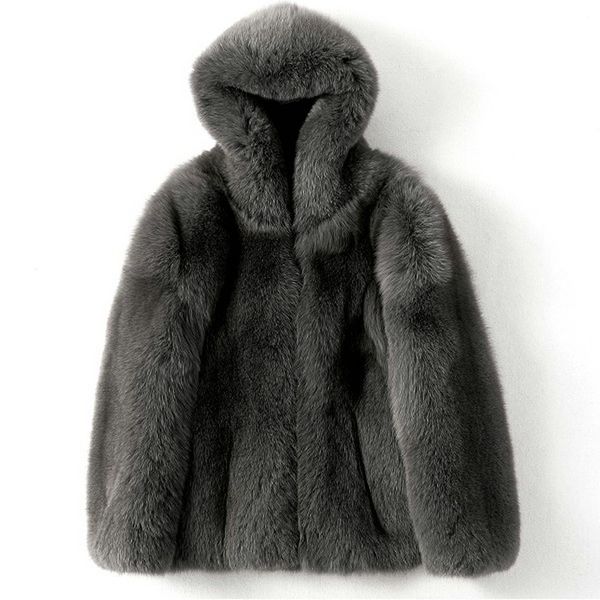 winter new imitation fur coat men's clothing imitation blue whole leather hooded coat, Black
winter new imitation fur coat men's clothing imitation blue whole leather hooded coat, Black