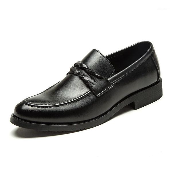 men dress shoes gentlemen leather formal shoes men business office wedding slip on flat1, Black
men dress shoes gentlemen leather formal shoes men business office wedding slip on flat1, Black