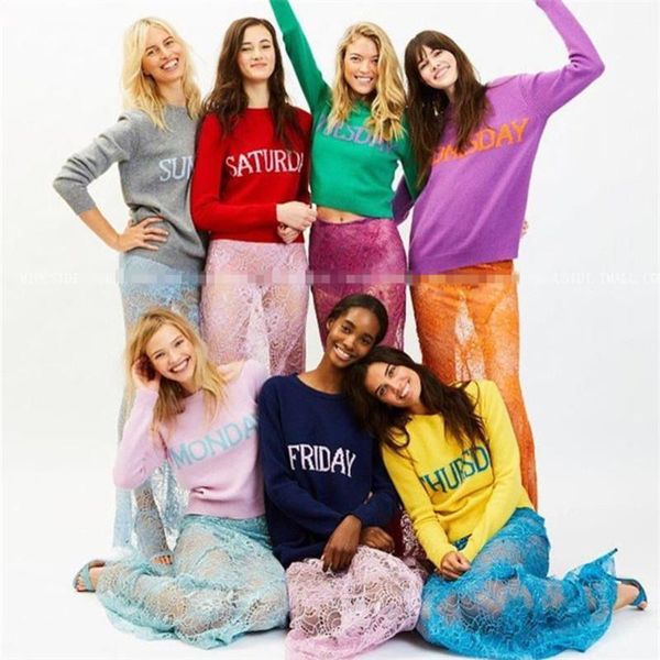 women's sweaters cashmere sweater women knitted jumper monday tuesday wednesday thursday friday saturday sunday rainbow week sw, White;black
women's sweaters cashmere sweater women knitted jumper monday tuesday wednesday thursday friday saturday sunday rainbow week sw, White;black