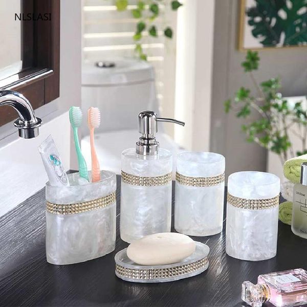 bath accessory set pearl texture bathroom resin soap dispenser toothbrush holder dish mouthwash cup home accessories five piece
bath accessory set pearl texture bathroom resin soap dispenser toothbrush holder dish mouthwash cup home accessories five piece