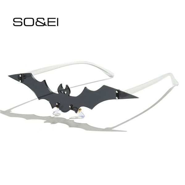 bat so&ei fashion shape halloween one piece sunglasses women vintage rimless transparent gray eyewear men sun glasses shades
bat so&ei fashion shape halloween one piece sunglasses women vintage rimless transparent gray eyewear men sun glasses shades