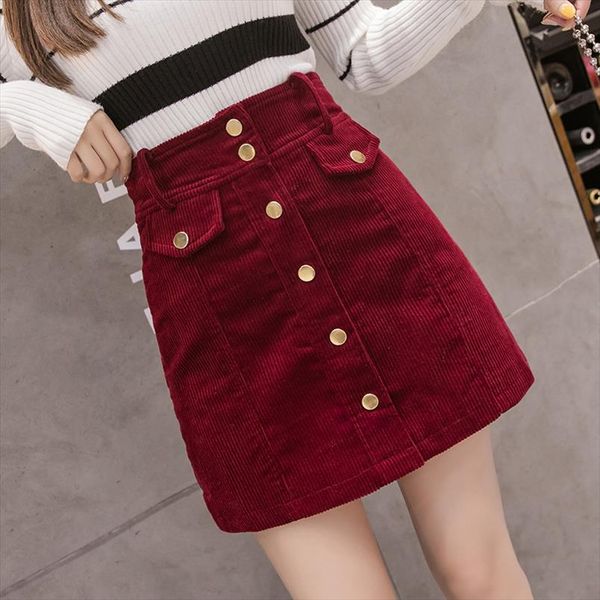 corduroy skirt female 2019 autumn and winter new korean version high waist single breasted a word skirts package hip chic skirt, Black
corduroy skirt female 2019 autumn and winter new korean version high waist single breasted a word skirts package hip chic skirt, Black