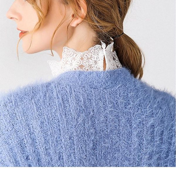 women ruffles turtleneck decorative false fake collar sheer floral lace curved hem detachable half shirt dicke jllgup, Blue;red
women ruffles turtleneck decorative false fake collar sheer floral lace curved hem detachable half shirt dicke jllgup, Blue;red