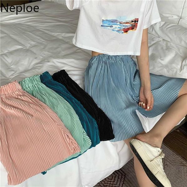 women's shorts neploe 2021 summer women stretch high waist korean pleated bottoms causal solid short feminimos 4b5971, White;black
women's shorts neploe 2021 summer women stretch high waist korean pleated bottoms causal solid short feminimos 4b5971, White;black