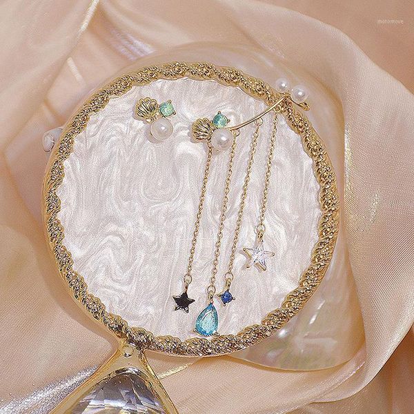 dangle & chandelier luxury 14k real gold asymmetry shell starfish pearl earring gemstone zircon charm tassel drop wedding jewelry1, Silver
dangle & chandelier luxury 14k real gold asymmetry shell starfish pearl earring gemstone zircon charm tassel drop wedding jewelry1, Silver