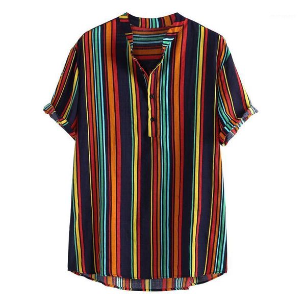 mens summer fashion stand collar strip print short sleeve shirt men's clothes1, White;black
mens summer fashion stand collar strip print short sleeve shirt men's clothes1, White;black