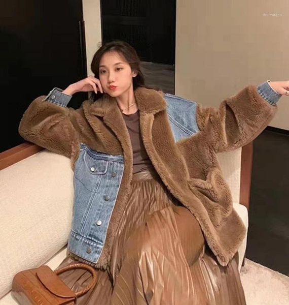 the latest cotton-padded clothes, brown, khaki, denim stitching, winter, female1, Black
the latest cotton-padded clothes, brown, khaki, denim stitching, winter, female1, Black