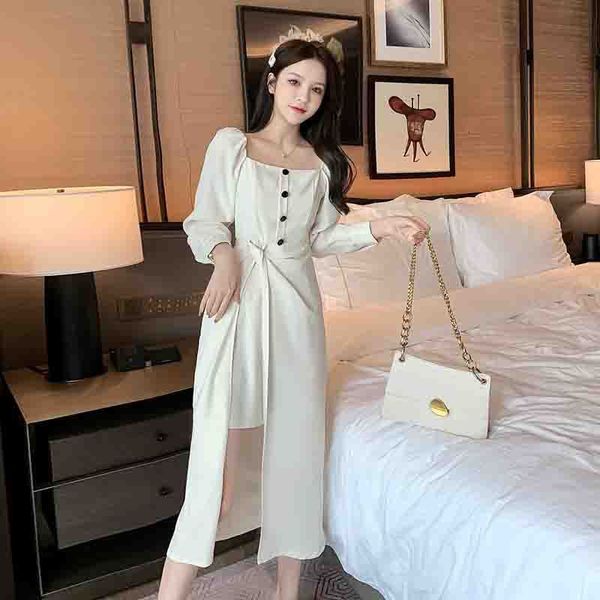 2021 new spring and autumn retro square turtleneck kink split sleeve temper dressed in solid color for woman e55r, Black;gray
2021 new spring and autumn retro square turtleneck kink split sleeve temper dressed in solid color for woman e55r, Black;gray