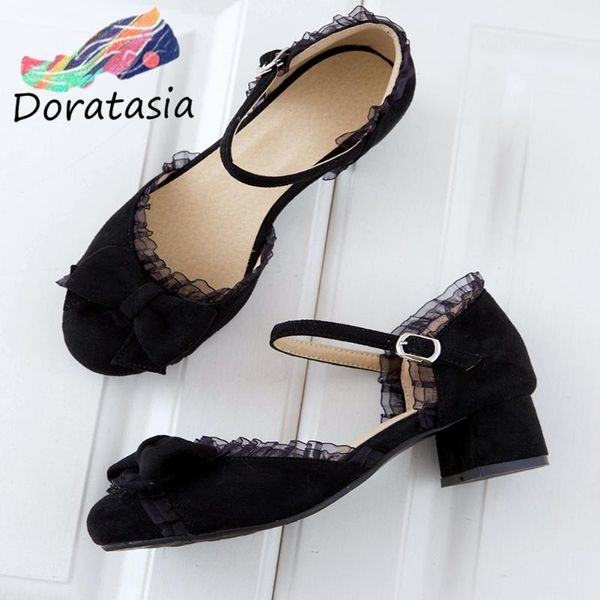 doratasia sweet girls summer sandals round toe butterfly knot cover heel high heel sandals women leisure lace shoes woman, Black
doratasia sweet girls summer sandals round toe butterfly knot cover heel high heel sandals women leisure lace shoes woman, Black