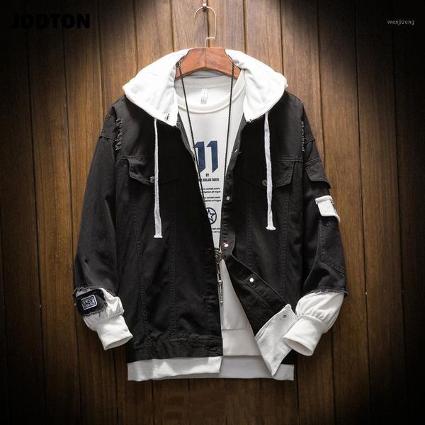 jddton new men's fake 2 pieces jackets autumn cotton outwear windbreaker loose casual coats hip hop fashion male overcoats je3711, Black;brown
jddton new men's fake 2 pieces jackets autumn cotton outwear windbreaker loose casual coats hip hop fashion male overcoats je3711, Black;brown