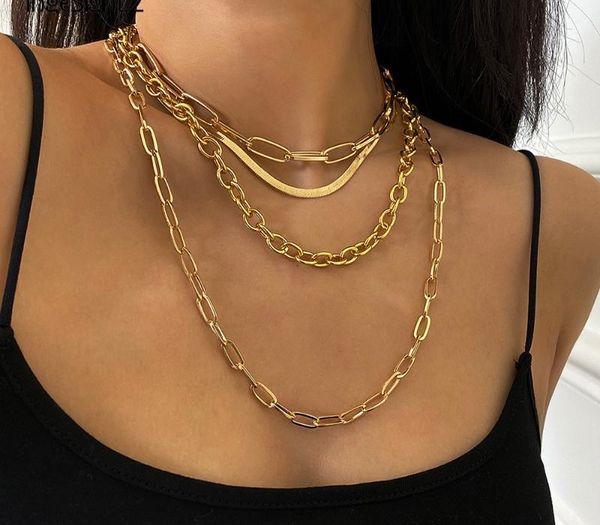 ingesight.z 4pcs/set multi layered chunky thick miami curb cuban choker necklace gothic gold color snake chain necklaces11, Silver
ingesight.z 4pcs/set multi layered chunky thick miami curb cuban choker necklace gothic gold color snake chain necklaces11, Silver