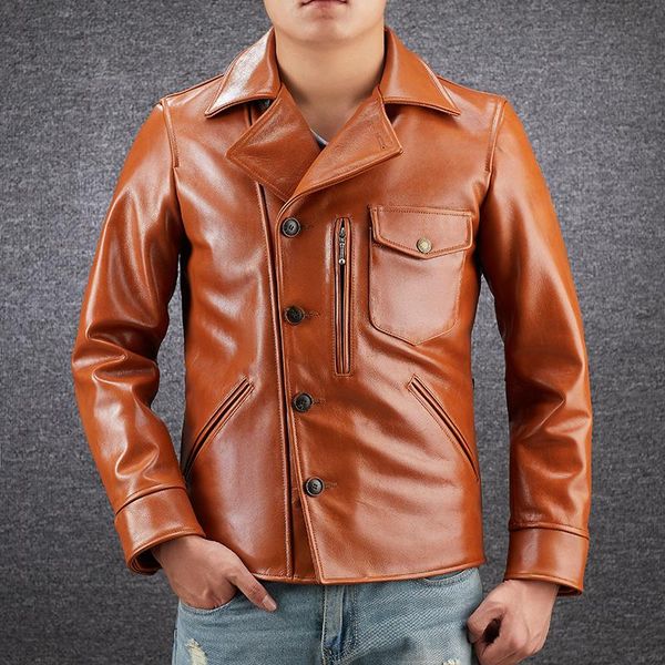 men's leather & faux .brand us oil wax cowhide biker coat,mens slim genuine jacket,vintage casual style jacket,fashi, Black
men's leather & faux .brand us oil wax cowhide biker coat,mens slim genuine jacket,vintage casual style jacket,fashi, Black