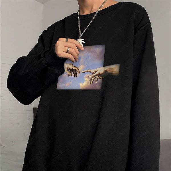 art oil painting michelangelo cappella sistina personality aesthetic casual loose warm hip hop streetwear women sweatshirt, Black
art oil painting michelangelo cappella sistina personality aesthetic casual loose warm hip hop streetwear women sweatshirt, Black