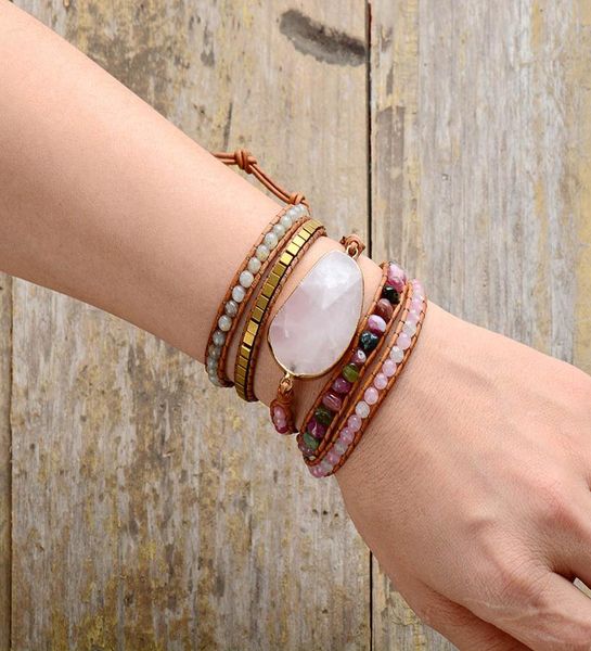 native inspired beads leather bracelet tourmaline pink quartz 5 strands woven wrap bracelets bohemian bracelet dropship jllolf, Golden;silver
native inspired beads leather bracelet tourmaline pink quartz 5 strands woven wrap bracelets bohemian bracelet dropship jllolf, Golden;silver