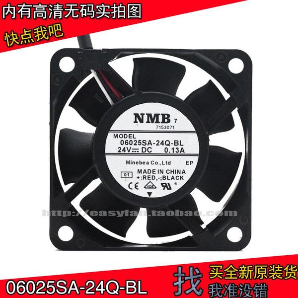 fans & coolings nmb 06025sa-24q-bl 6025 6cm 24v 0.13a 3pin cooling fan legal cooler 60x60x25mm
fans & coolings nmb 06025sa-24q-bl 6025 6cm 24v 0.13a 3pin cooling fan legal cooler 60x60x25mm