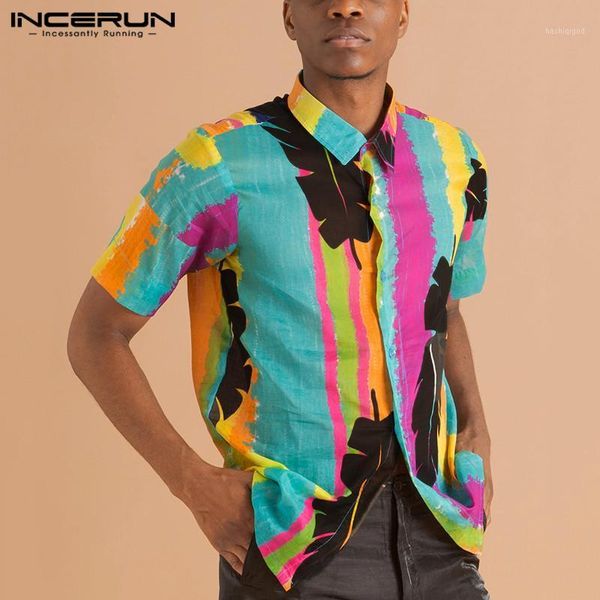 incerun men printed shirts short sleeve lapel chemise fashion striped floral camisa men holiday beach button blusas plus size 71, White;black
incerun men printed shirts short sleeve lapel chemise fashion striped floral camisa men holiday beach button blusas plus size 71, White;black