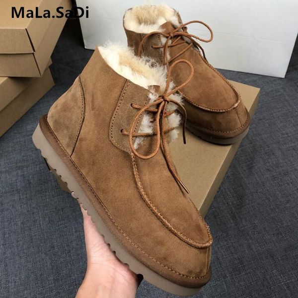 new fashion women snow boots shearling thick wool fur warm ankle lace-up round toe flats genuine leather shoes, Black
new fashion women snow boots shearling thick wool fur warm ankle lace-up round toe flats genuine leather shoes, Black