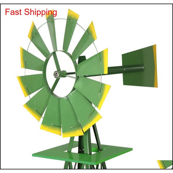 8ft tall windmill ornamental wind wheel green and yellow g qylfen bdesports 
8ft tall windmill ornamental wind wheel green and yellow g qylfen bdesports