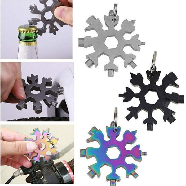 18 in 1 stainless steel multi-tool snowflake keychain tools card screwdriver wrench spanner bottle opener outdoor survive camping e102902
18 in 1 stainless steel multi-tool snowflake keychain tools card screwdriver wrench spanner bottle opener outdoor survive camping e102902