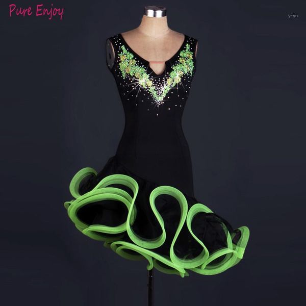 high-end diamond latin dance competition skirt new latin dance dress performance costumes customizable dress1, Black;red
high-end diamond latin dance competition skirt new latin dance dress performance costumes customizable dress1, Black;red