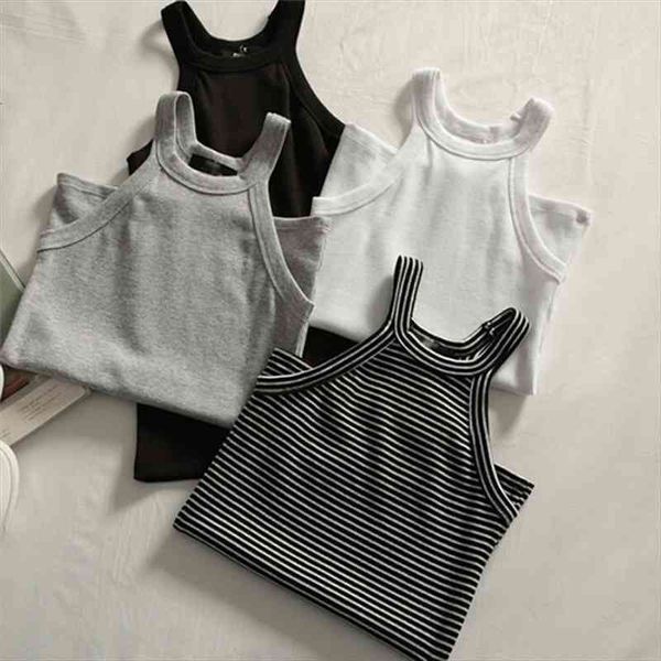basic solid t shirts women slim halter neck off-shoulder camisole tees summer female tanks sleeveless, White
basic solid t shirts women slim halter neck off-shoulder camisole tees summer female tanks sleeveless, White