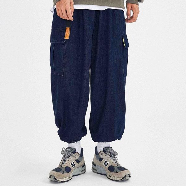 men washed pocket cargo jeans male streetwear hip hop loose casual denim pant harem trousers1, Blue
men washed pocket cargo jeans male streetwear hip hop loose casual denim pant harem trousers1, Blue