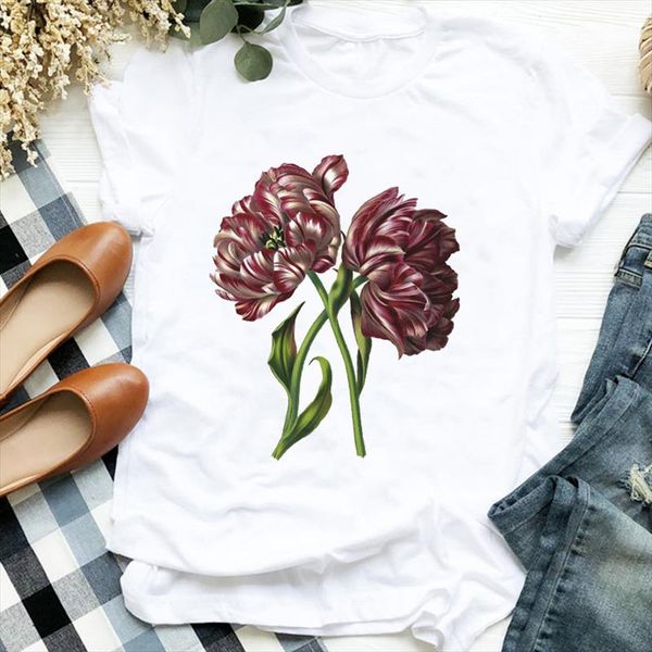 women lady floral flower aesthetic fashion 90s printing print tshirt female t tee womens shirt clothes graphic t shirt, White
women lady floral flower aesthetic fashion 90s printing print tshirt female t tee womens shirt clothes graphic t shirt, White