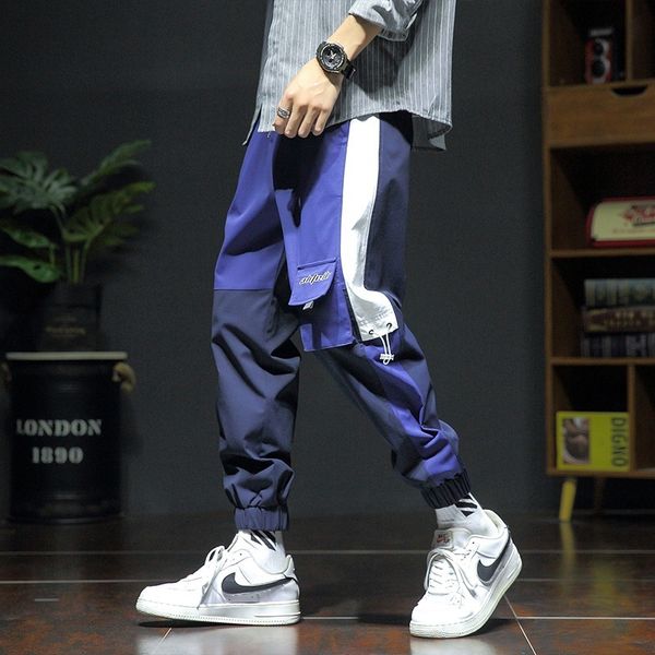 new fashion br men's in autumn winter 2020 with individual color matching tie leg mouth work clothes capris work clothes trousers and t, Blue
new fashion br men's in autumn winter 2020 with individual color matching tie leg mouth work clothes capris work clothes trousers and t, Blue