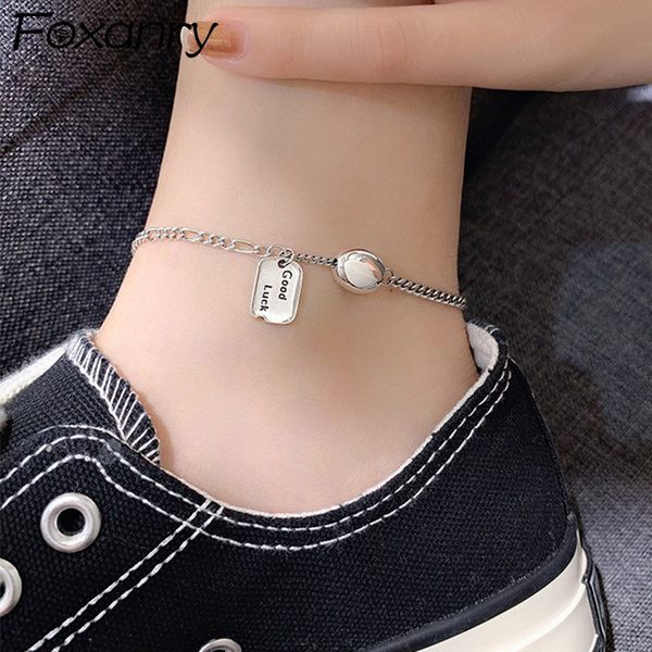 foxanry 925 sterling silver anklet ins fashion punk hip hop vintage simple good luck glossy round bead thai silver party jewelry, Red;blue
foxanry 925 sterling silver anklet ins fashion punk hip hop vintage simple good luck glossy round bead thai silver party jewelry, Red;blue